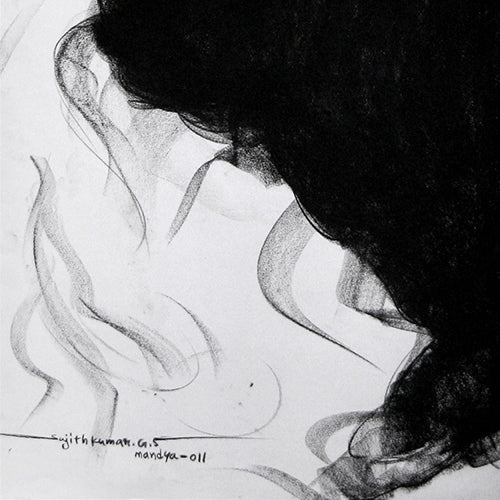 Bull Drawing-058 - SUJITH KUMAR GS MANDYA Art Studio Gallery (SKGSM Art Studio Gallery)