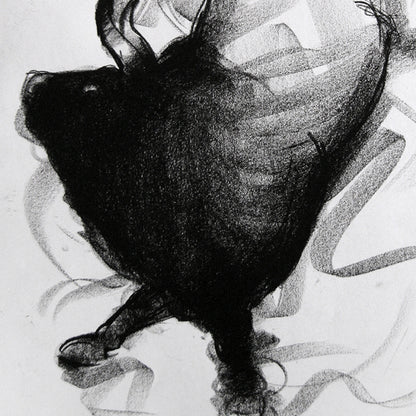 Bull Drawing-060 - SUJITH KUMAR GS MANDYA Art Studio Gallery (SKGSM Art Studio Gallery)