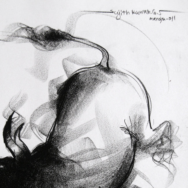 Bull Drawing-060 - SUJITH KUMAR GS MANDYA Art Studio Gallery (SKGSM Art Studio Gallery)