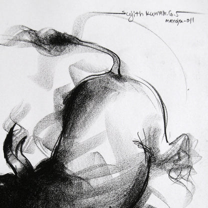 Bull Drawing-060 - SUJITH KUMAR GS MANDYA Art Studio Gallery (SKGSM Art Studio Gallery)