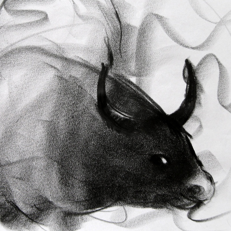 Bull Drawing-065 - SUJITH KUMAR GS MANDYA Art Studio Gallery (SKGSM Art Studio Gallery)