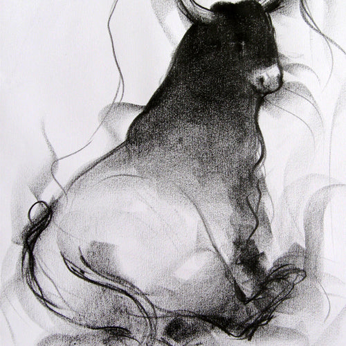 Bull Drawing-090 - SUJITH KUMAR GS MANDYA Art Studio Gallery (SKGSM Art Studio Gallery)