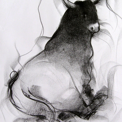Bull Drawing-090 - SUJITH KUMAR GS MANDYA Art Studio Gallery (SKGSM Art Studio Gallery)