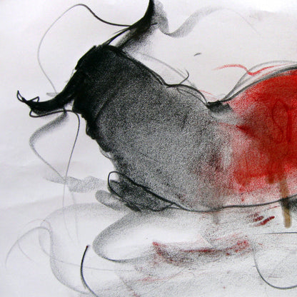 Bull Drawing-091 - SUJITH KUMAR GS MANDYA Art Studio Gallery (SKGSM Art Studio Gallery)