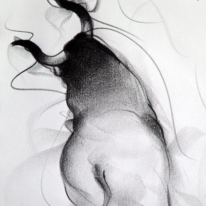 Bull Drawing-094 - SUJITH KUMAR GS MANDYA Art Studio Gallery (SKGSM Art Studio Gallery)