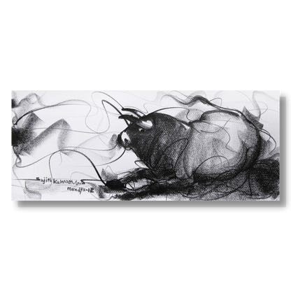 Bull Drawing-097 - SUJITH KUMAR GS MANDYA Art Studio Gallery (SKGSM Art Studio Gallery)