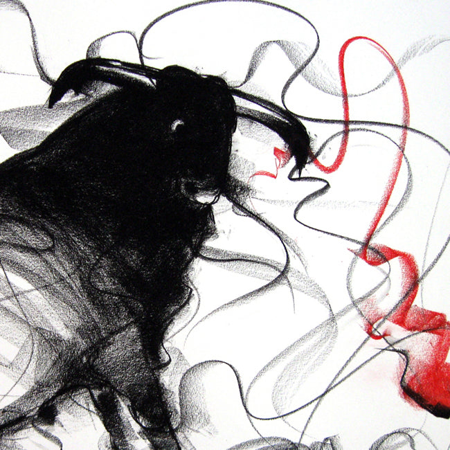 Bull Drawing-101 - SUJITH KUMAR GS MANDYA Art Studio Gallery (SKGSM Art Studio Gallery)