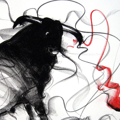 Bull Drawing-101 - SUJITH KUMAR GS MANDYA Art Studio Gallery (SKGSM Art Studio Gallery)
