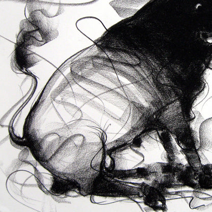 Bull Drawing-101 - SUJITH KUMAR GS MANDYA Art Studio Gallery (SKGSM Art Studio Gallery)