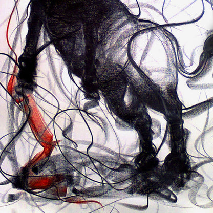 Bull Drawing-102 - SUJITH KUMAR GS MANDYA Art Studio Gallery (SKGSM Art Studio Gallery)