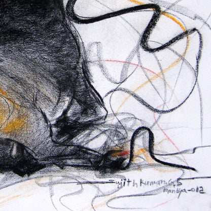 Bull Drawing-104 - SUJITH KUMAR GS MANDYA Art Studio Gallery (SKGSM Art Studio Gallery)