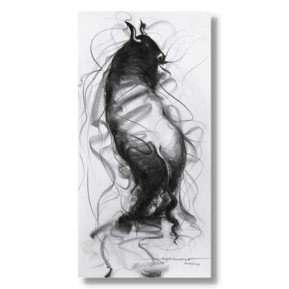 Bull Drawing-109 - SUJITH KUMAR GS MANDYA Art Studio Gallery (SKGSM Art Studio Gallery)