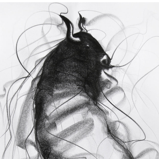 Bull Drawing-109 - SUJITH KUMAR GS MANDYA Art Studio Gallery (SKGSM Art Studio Gallery)