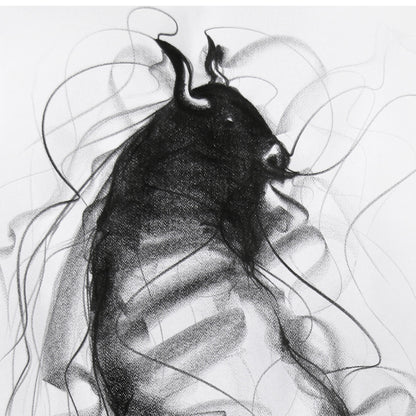 Bull Drawing-109 - SUJITH KUMAR GS MANDYA Art Studio Gallery (SKGSM Art Studio Gallery)