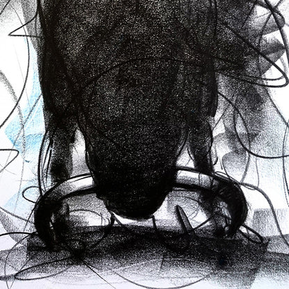 Detail1_Bull Drawing-610 by Sujith Kumar GS Mandya from Bull Series Artwork