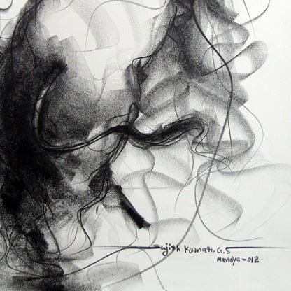 Bull Drawing-110 - SUJITH KUMAR GS MANDYA Art Studio Gallery (SKGSM Art Studio Gallery)
