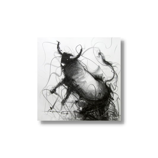 Bull Drawing-111 - SUJITH KUMAR GS MANDYA Art Studio Gallery (SKGSM Art Studio Gallery)