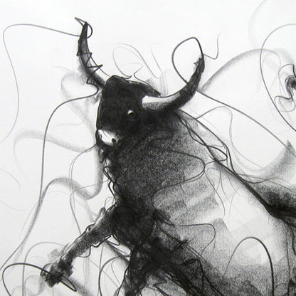 Bull Drawing-111 - SUJITH KUMAR GS MANDYA Art Studio Gallery (SKGSM Art Studio Gallery)