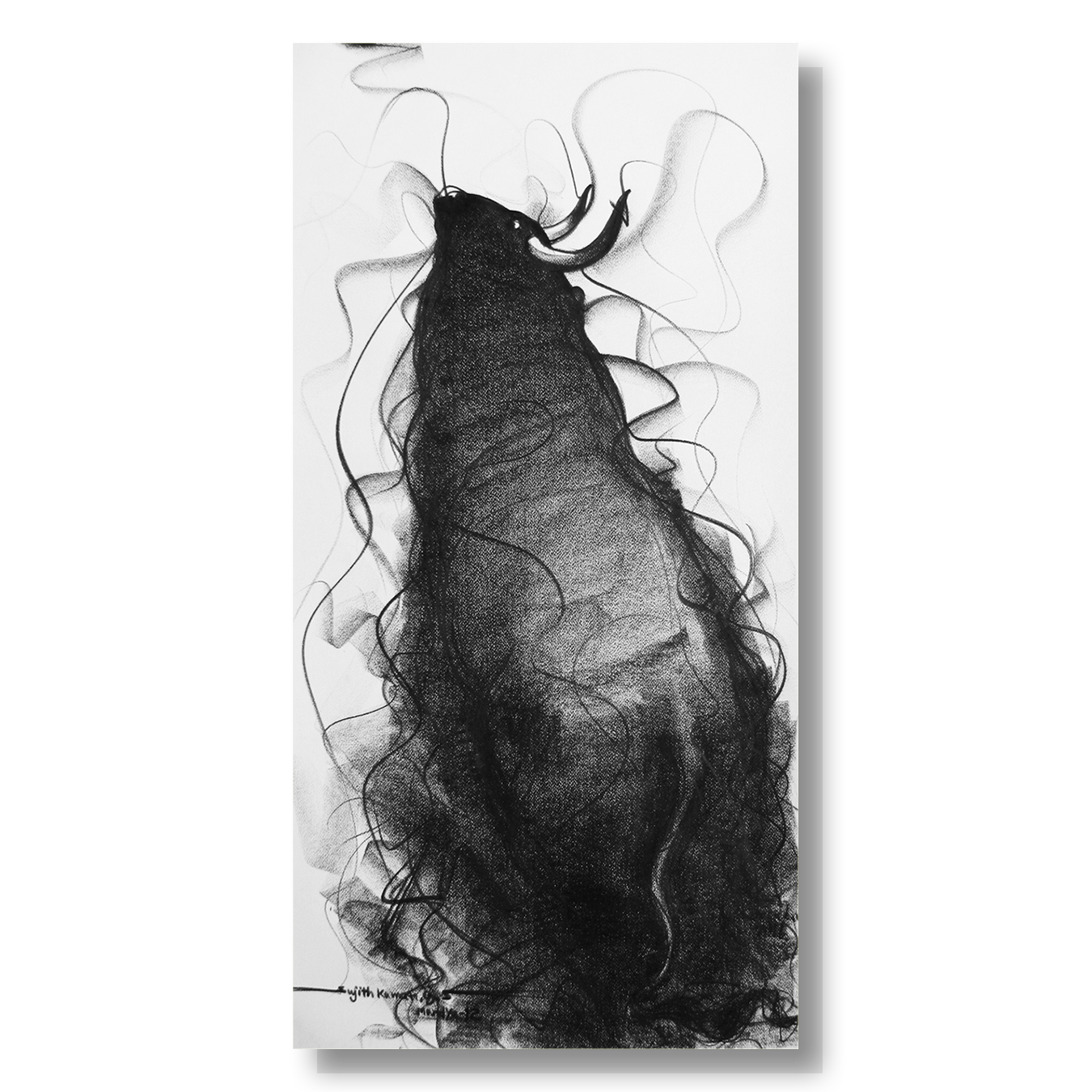 Bull Drawing-112 - SUJITH KUMAR GS MANDYA Art Studio Gallery (SKGSM Art Studio Gallery)