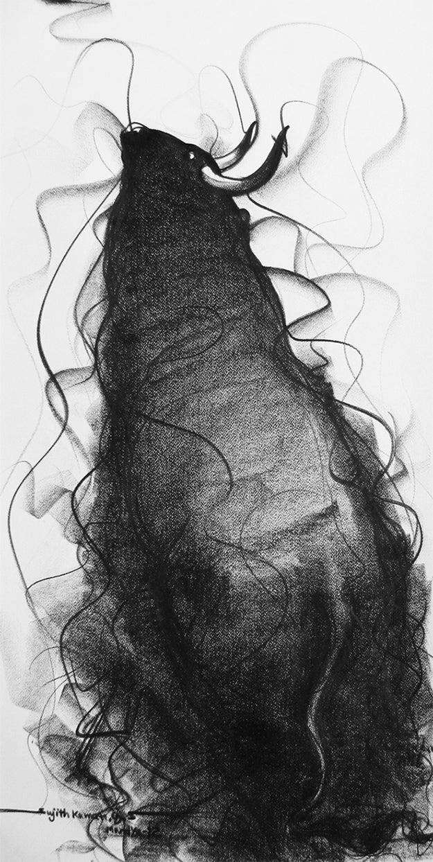 Bull Drawing-112 - SUJITH KUMAR GS MANDYA Art Studio Gallery (SKGSM Art Studio Gallery)