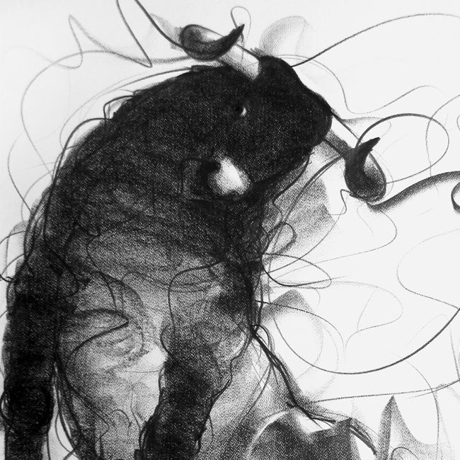 Bull Drawing-113 - SUJITH KUMAR GS MANDYA Art Studio Gallery (SKGSM Art Studio Gallery)