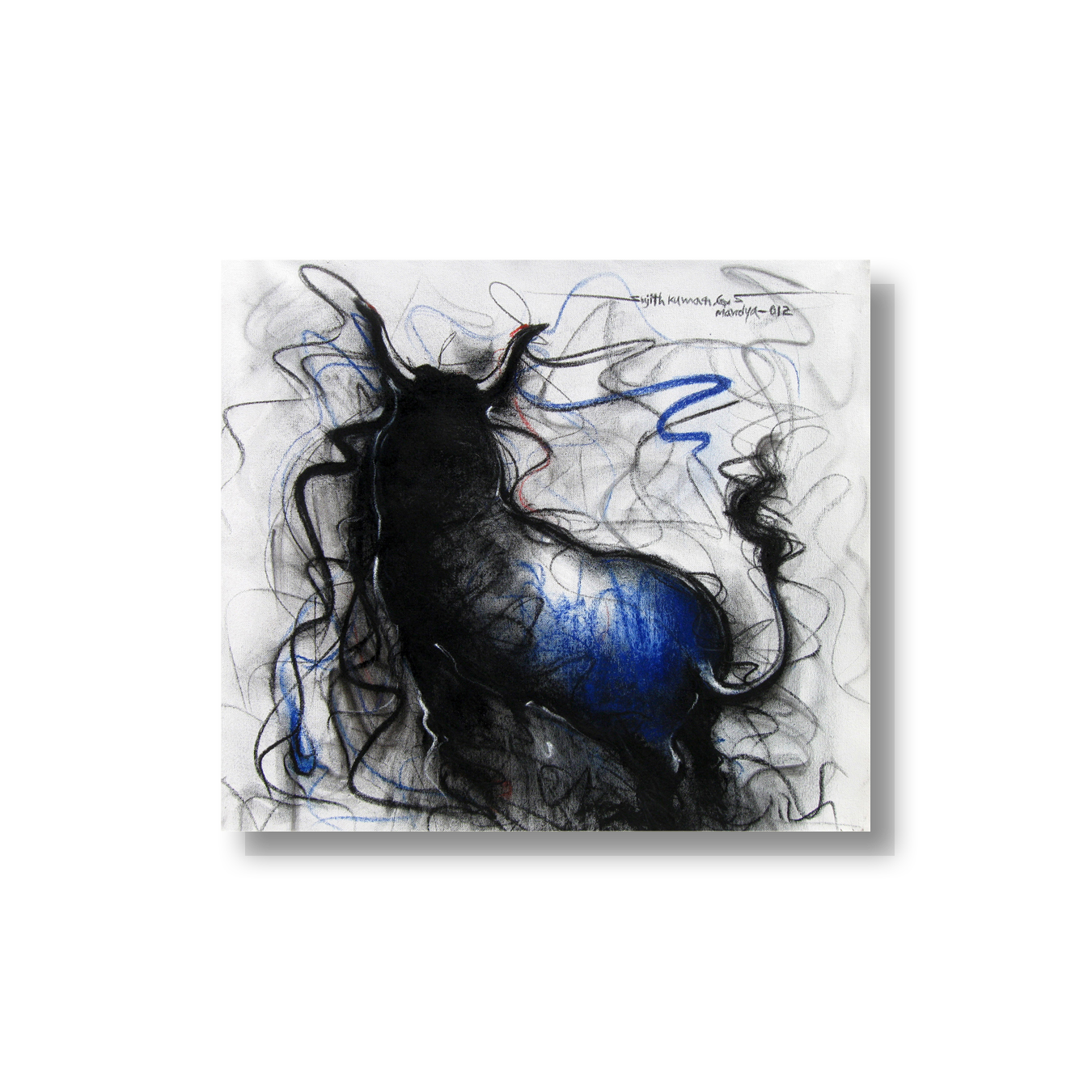 Bull Drawing-117 - SUJITH KUMAR GS MANDYA Art Studio Gallery (SKGSM Art Studio Gallery)