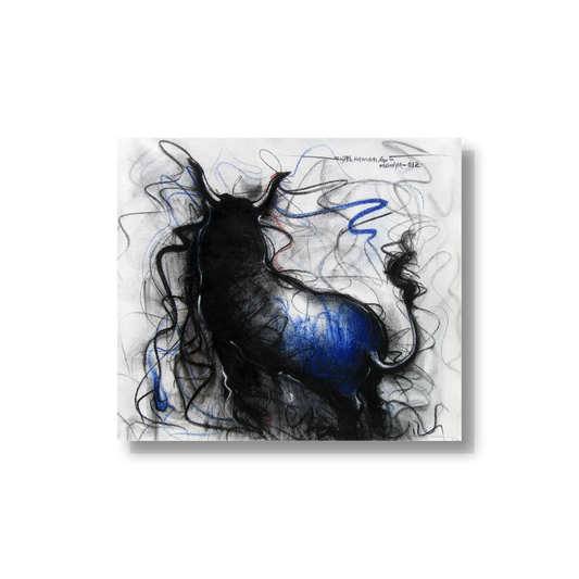 Bull Drawing-117 - SUJITH KUMAR GS MANDYA Art Studio Gallery (SKGSM Art Studio Gallery)