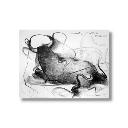Bull Drawing-119 - SUJITH KUMAR GS MANDYA Art Studio Gallery (SKGSM Art Studio Gallery)