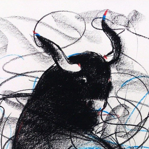 Bull Drawing-131 - SUJITH KUMAR GS MANDYA Art Studio Gallery (SKGSM Art Studio Gallery)