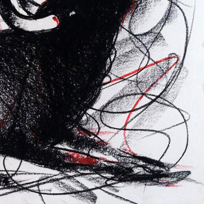 Bull Drawing-132 - SUJITH KUMAR GS MANDYA Art Studio Gallery (SKGSM Art Studio Gallery)