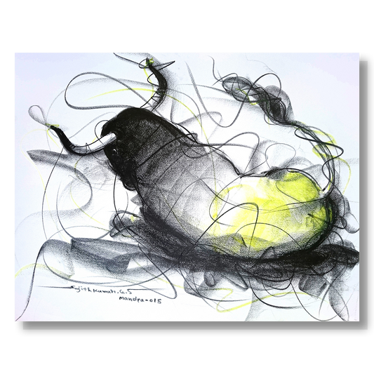 Bull Drawing-603 - SUJITH KUMAR GS MANDYA Art Studio Gallery (SKGSM Art Studio Gallery)