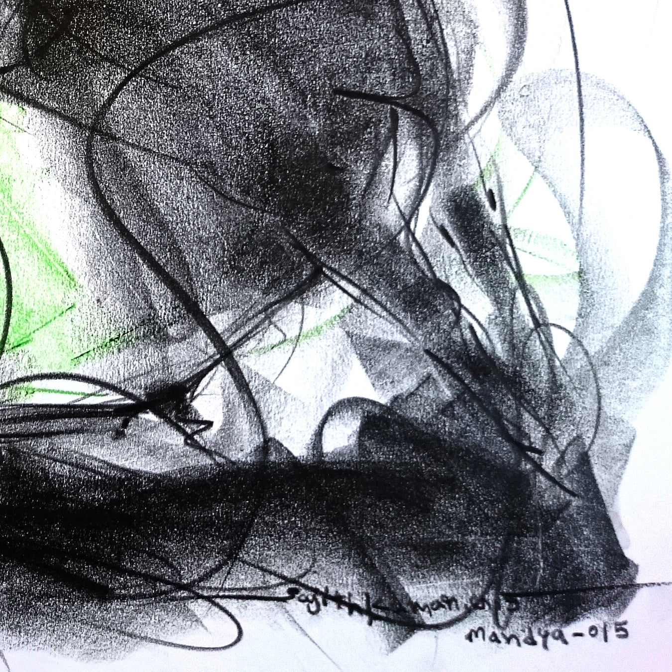 Bull Drawing-605 - SUJITH KUMAR GS MANDYA Art Studio Gallery (SKGSM Art Studio Gallery)