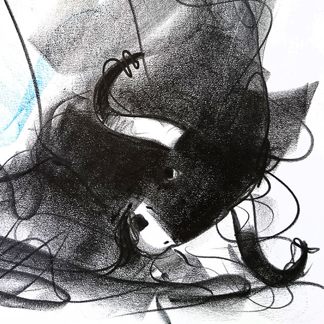 Bull Drawing-606 - SUJITH KUMAR GS MANDYA Art Studio Gallery (SKGSM Art Studio Gallery)