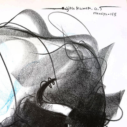 Bull Drawing-606 - SUJITH KUMAR GS MANDYA Art Studio Gallery (SKGSM Art Studio Gallery)