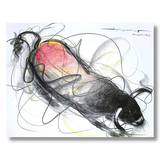 Bull Drawing-608 - SUJITH KUMAR GS MANDYA Art Studio Gallery (SKGSM Art Studio Gallery)