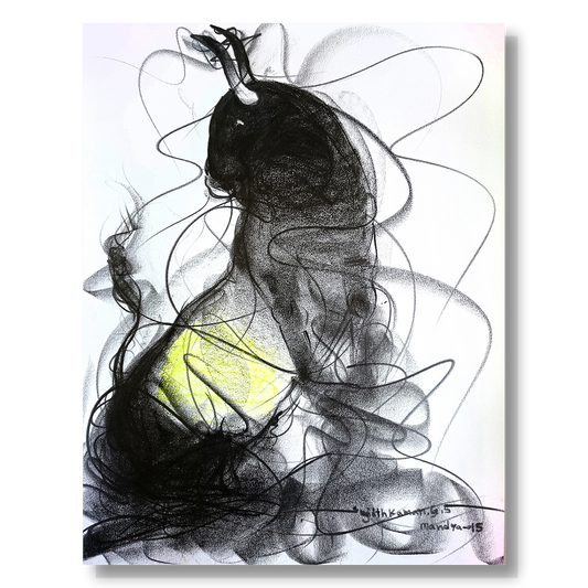 Bull Drawing-611 by Sujith Kumar GS Mandya from Bull Series Artwork