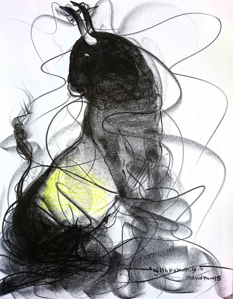 Detail_Bull Drawing-611 by Sujith Kumar GS Mandya from Bull Series Artwork