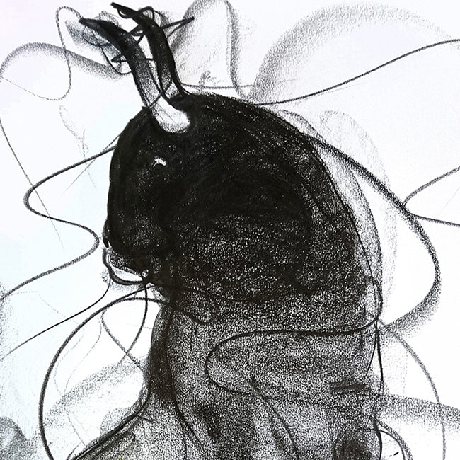 Detail-1_Bull Drawing-611 by Sujith Kumar GS Mandya from Bull Series Artwork