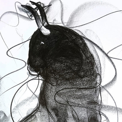 Detail-1_Bull Drawing-611 by Sujith Kumar GS Mandya from Bull Series Artwork