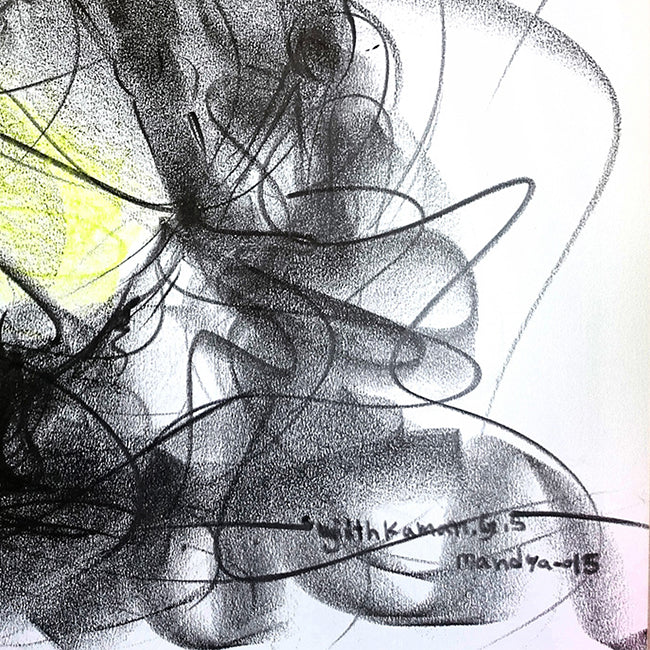 Detail-3_Bull Drawing-611 by Sujith Kumar GS Mandya from Bull Series Artwork