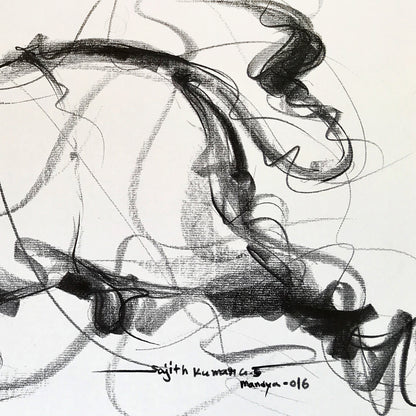 Bull Drawing-640 - SUJITH KUMAR GS MANDYA Art Studio Gallery (SKGSM Art Studio Gallery)