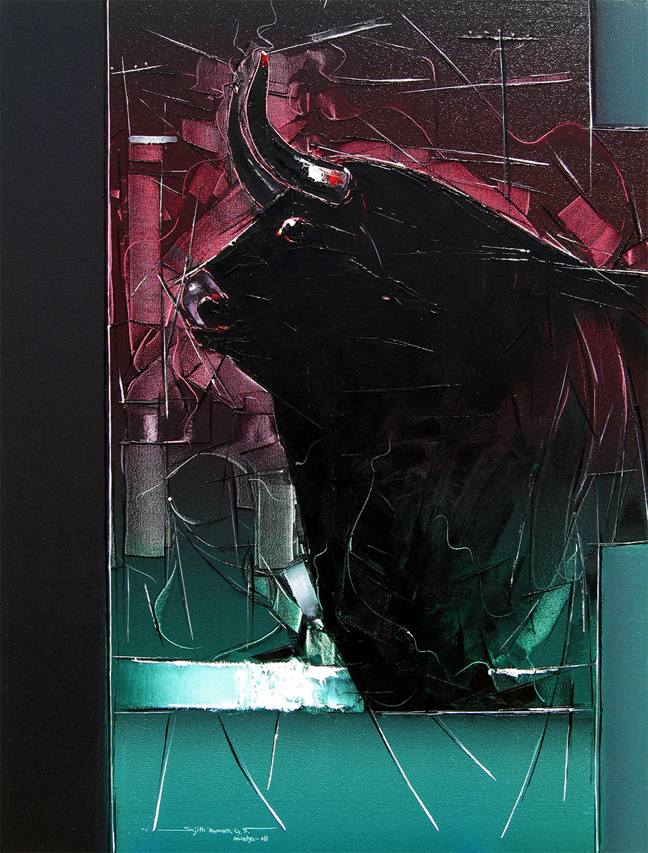 Bull-01 - SUJITH KUMAR GS MANDYA Art Studio Gallery (SKGSM Art Studio Gallery)