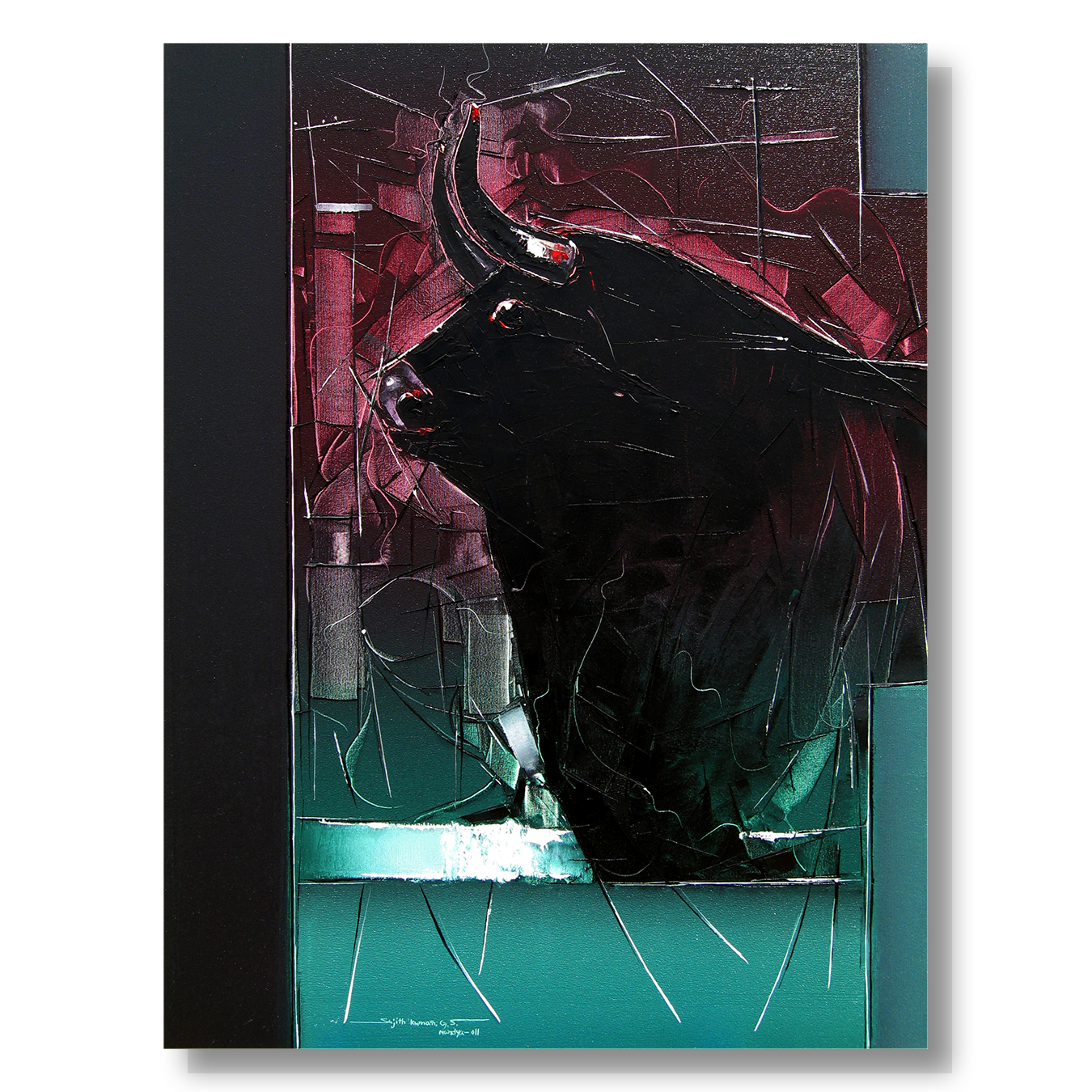 Bull-01 - SUJITH KUMAR GS MANDYA Art Studio Gallery (SKGSM Art Studio Gallery)