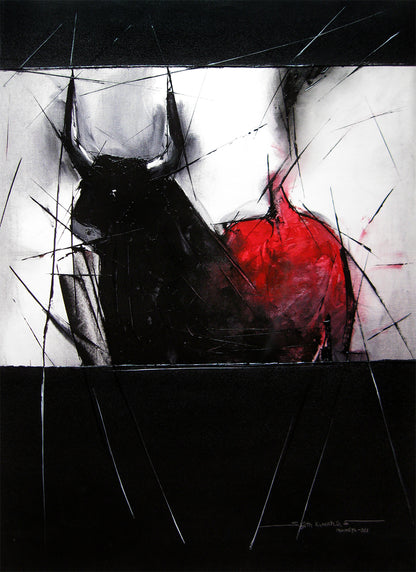 Bull-11 - SUJITH KUMAR GS MANDYA Art Studio Gallery (SKGSM Art Studio Gallery)