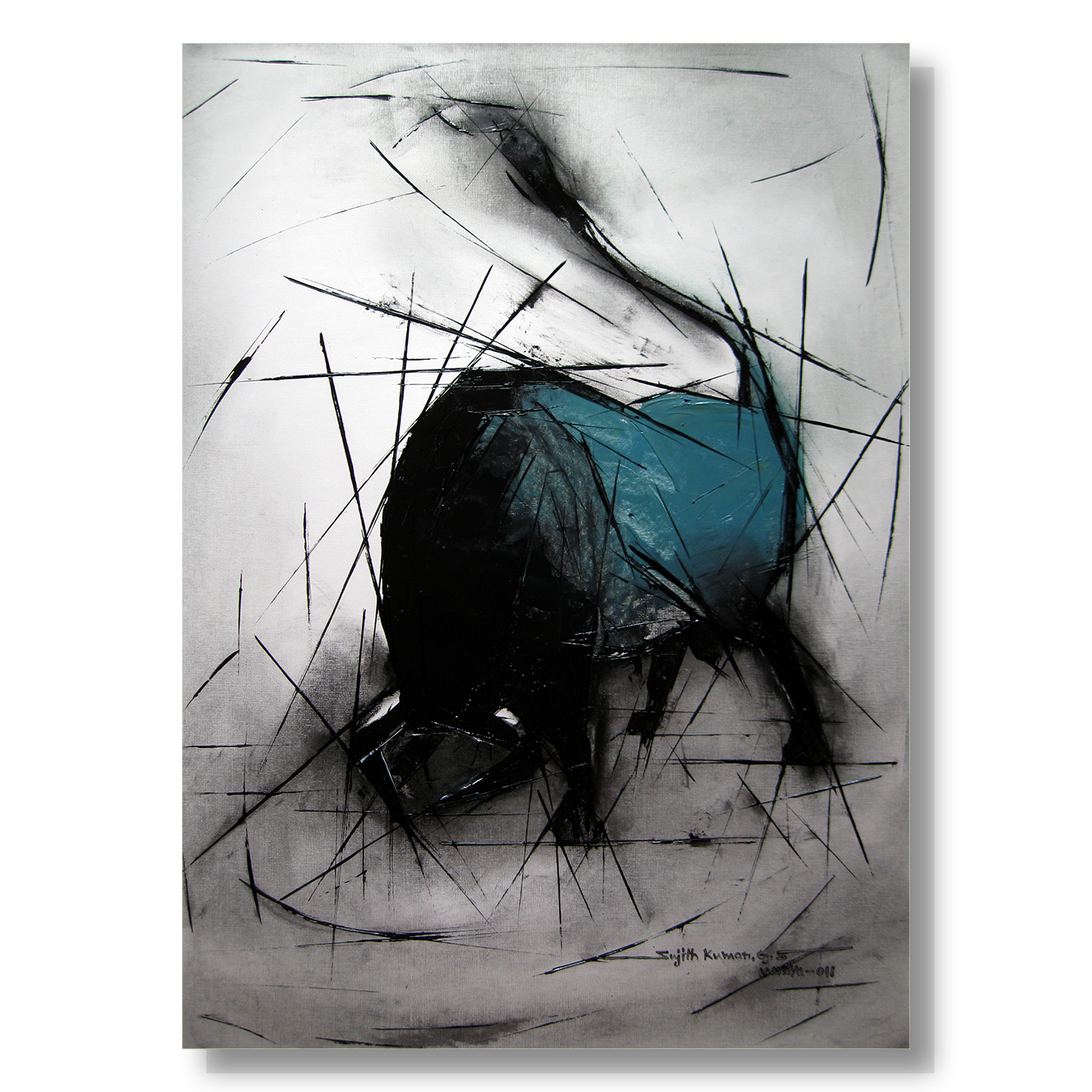 Bull-12 - SUJITH KUMAR GS MANDYA Art Studio Gallery (SKGSM Art Studio Gallery)