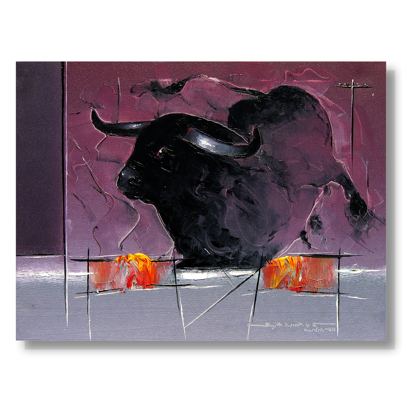 Bull-17 - SUJITH KUMAR GS MANDYA Art Studio Gallery (SKGSM Art Studio Gallery)