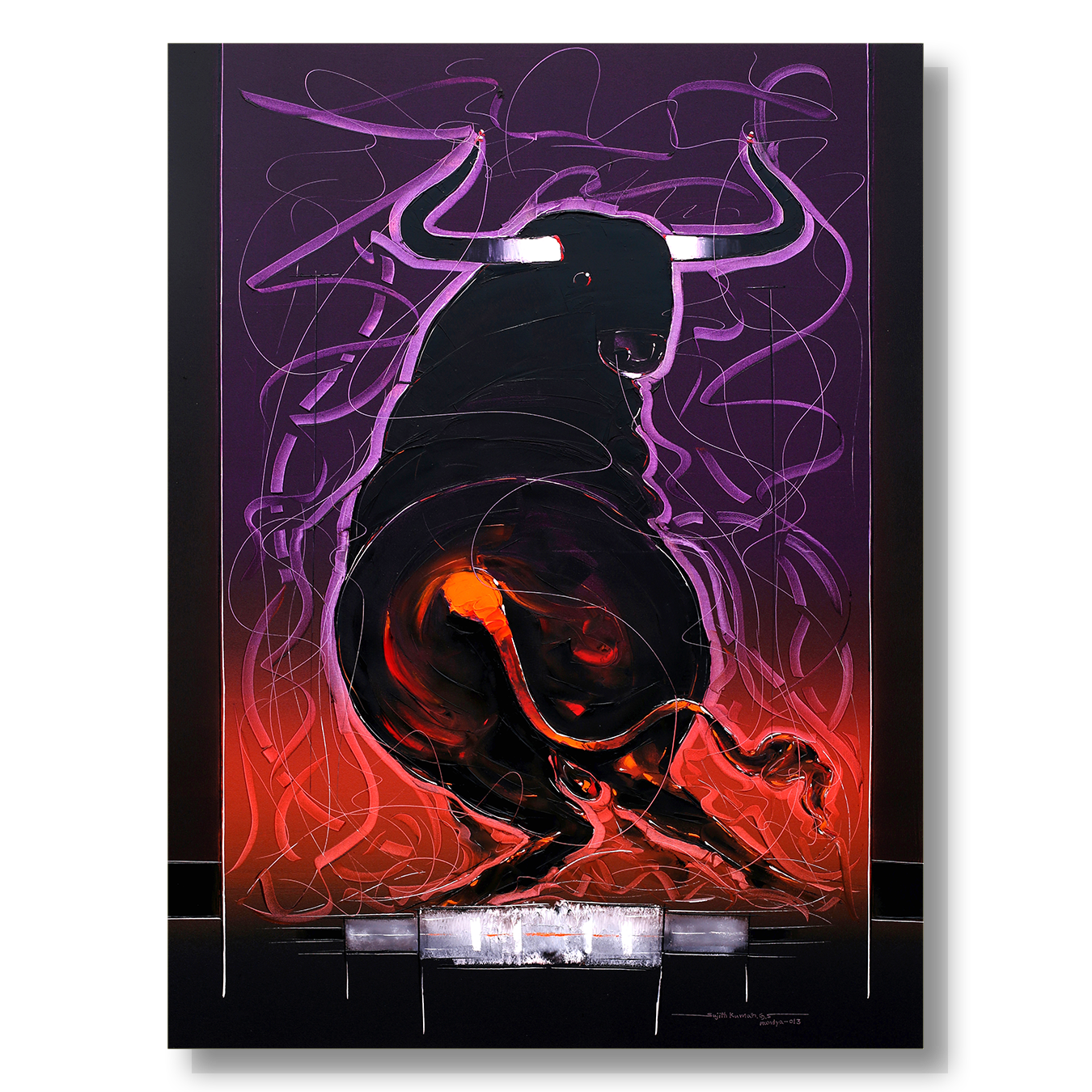 Bull-41 - SUJITH KUMAR GS MANDYA Art Studio Gallery (SKGSM Art Studio Gallery)