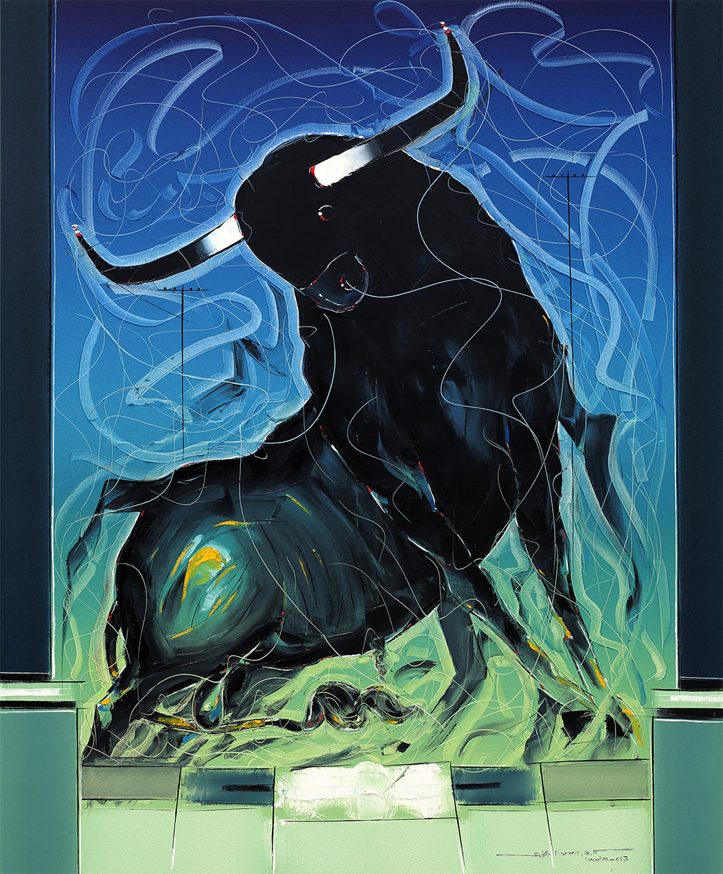 Bull-46 - SUJITH KUMAR GS MANDYA Art Studio Gallery (SKGSM Art Studio Gallery)
