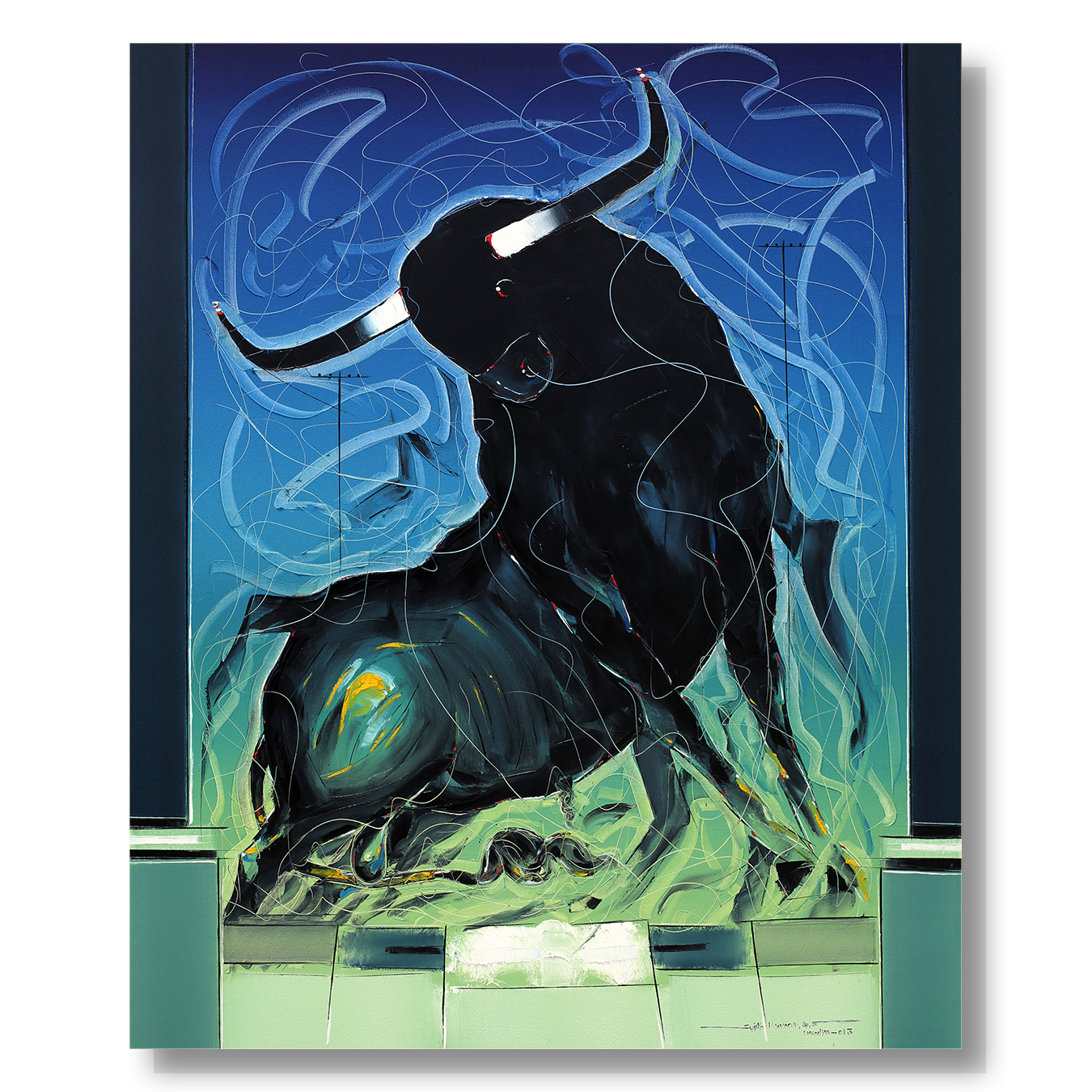 Bull-46 - SUJITH KUMAR GS MANDYA Art Studio Gallery (SKGSM Art Studio Gallery)