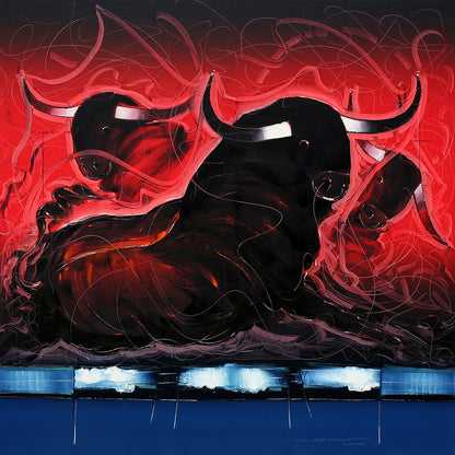 Bull-47 - SUJITH KUMAR GS MANDYA Art Studio Gallery (SKGSM Art Studio Gallery)